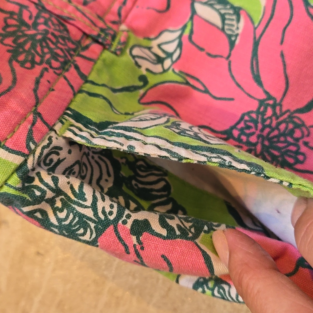 Lilly Pulitzer Pink/Green Floral Print Shorts - Picture 5 of 9